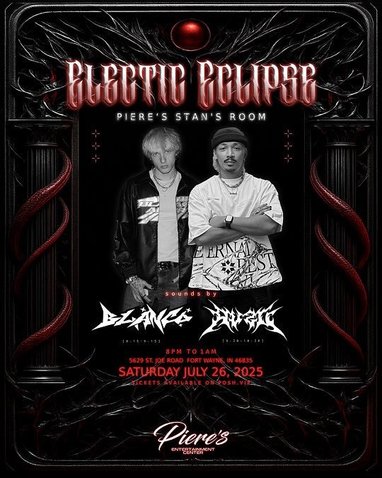 Electric Eclipse flyer, Piere's Stan's Room